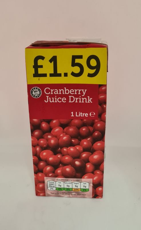 Cranberry juice 1ltr