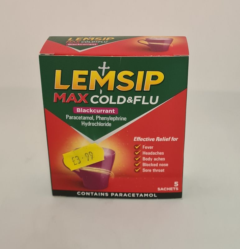 Lemsip blackcurrant 5 pack