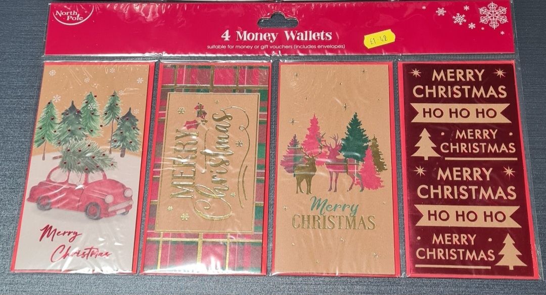 Pack of 4 money wallets