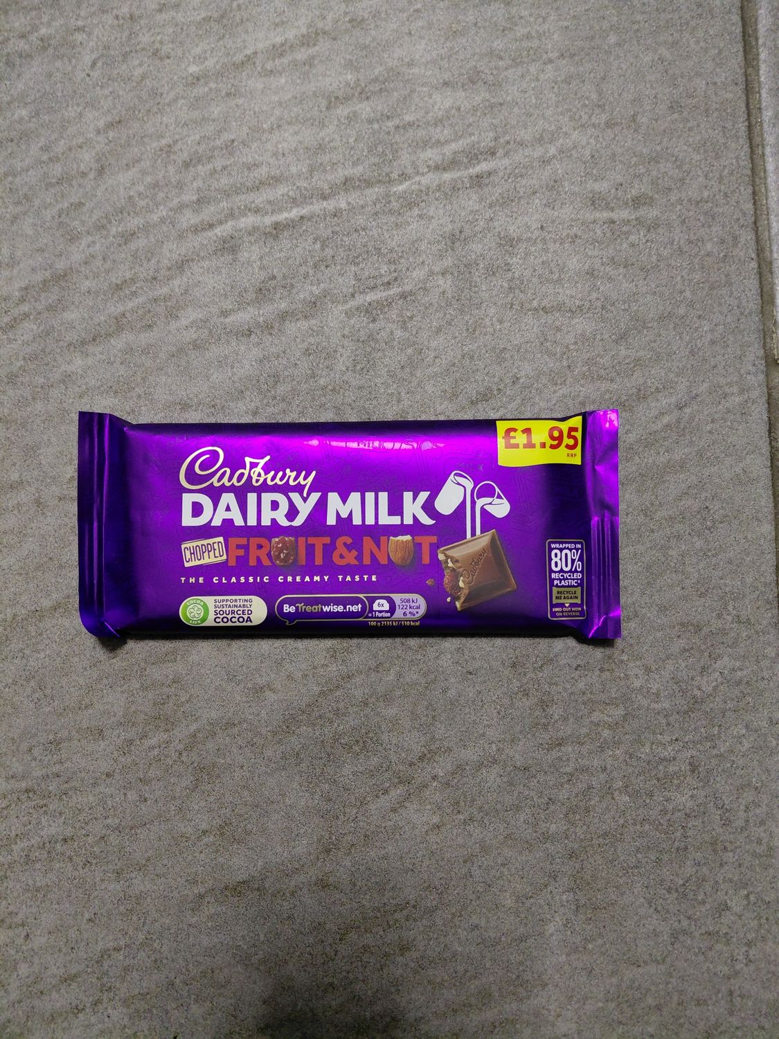 Dairy milk fruit & nut chopped