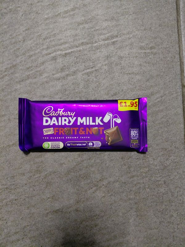 Dairy milk fruit & nut chopped