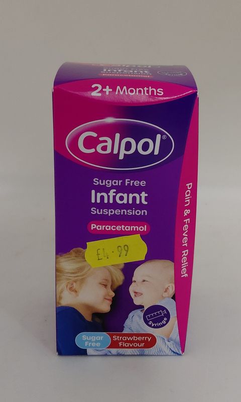 Calpol sugar free infant strawberry 2+months 
