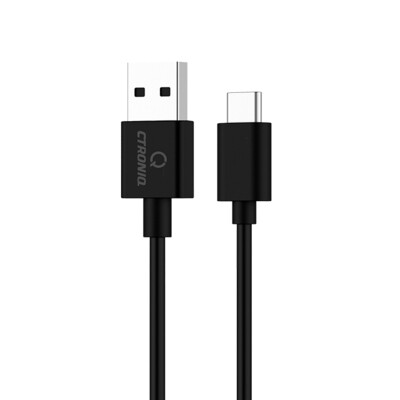 CTRONIQ Vimba CU01 Type C, USB Charging/Data Sync Cable, Fast Charging, 1.8m - Black