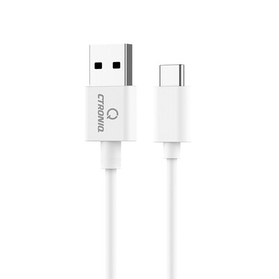 CTRONIQ Vimba CU01 Type C, USB Charging/Data Sync Cable, Fast Charging, 1.8m - White