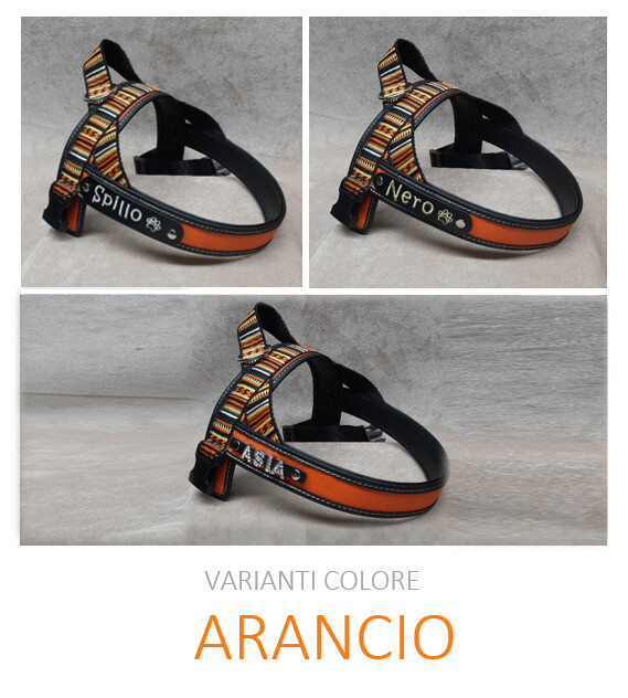 Pettorina Norvegese pelle sintetica ARANCIO
