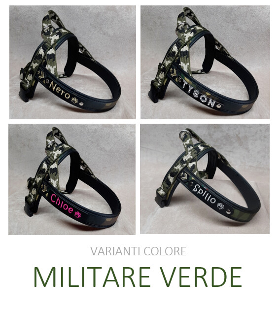 Pettorina Norvegese pelle sintetica MILITARE VERDE