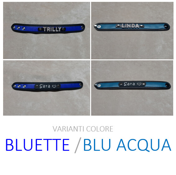Braccialetto  pelle sintetica BLUETTE e BLU ACQUA
