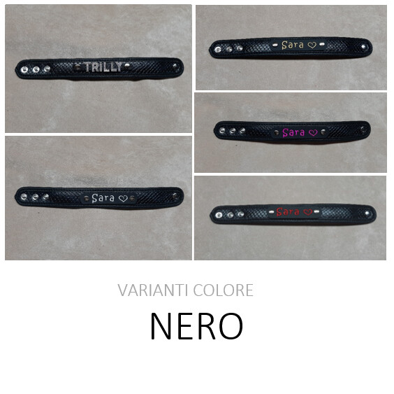 Braccialetto  pelle sintetica NERO