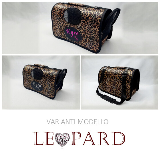 Trasportino tessuto sintetico MODELLO LEOPARD