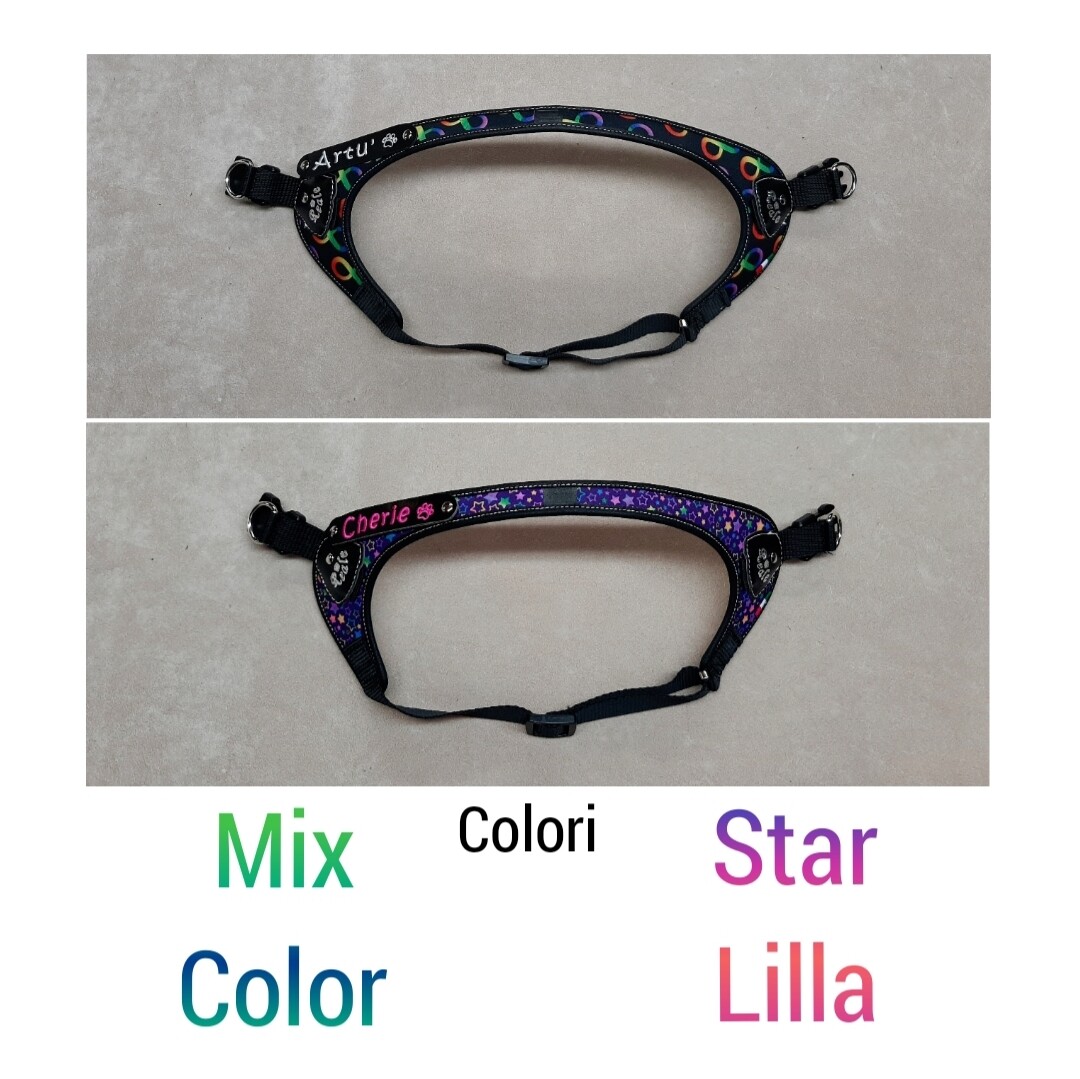 Pettorina &quot;V&quot; tessuto MIX COLOR - STAR LILLA