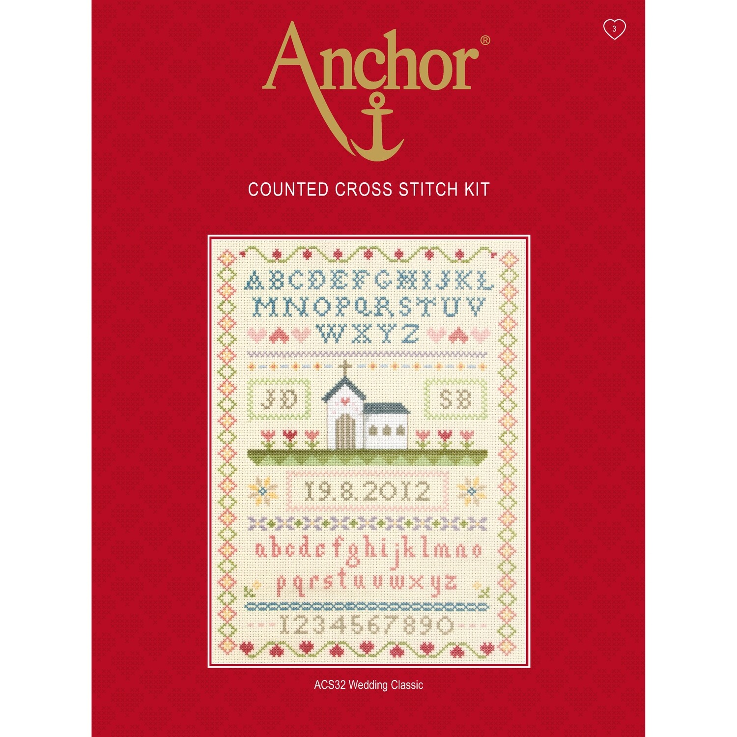 Anchor Essentials Cross Stitch Kit - Wedding Classic Sampler