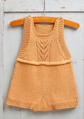 Patrón  Cable Knit Baby Romper