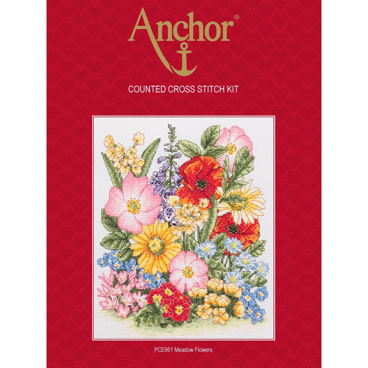 Anchor Essentials Cross Stitch Kit - Meadow Flowers