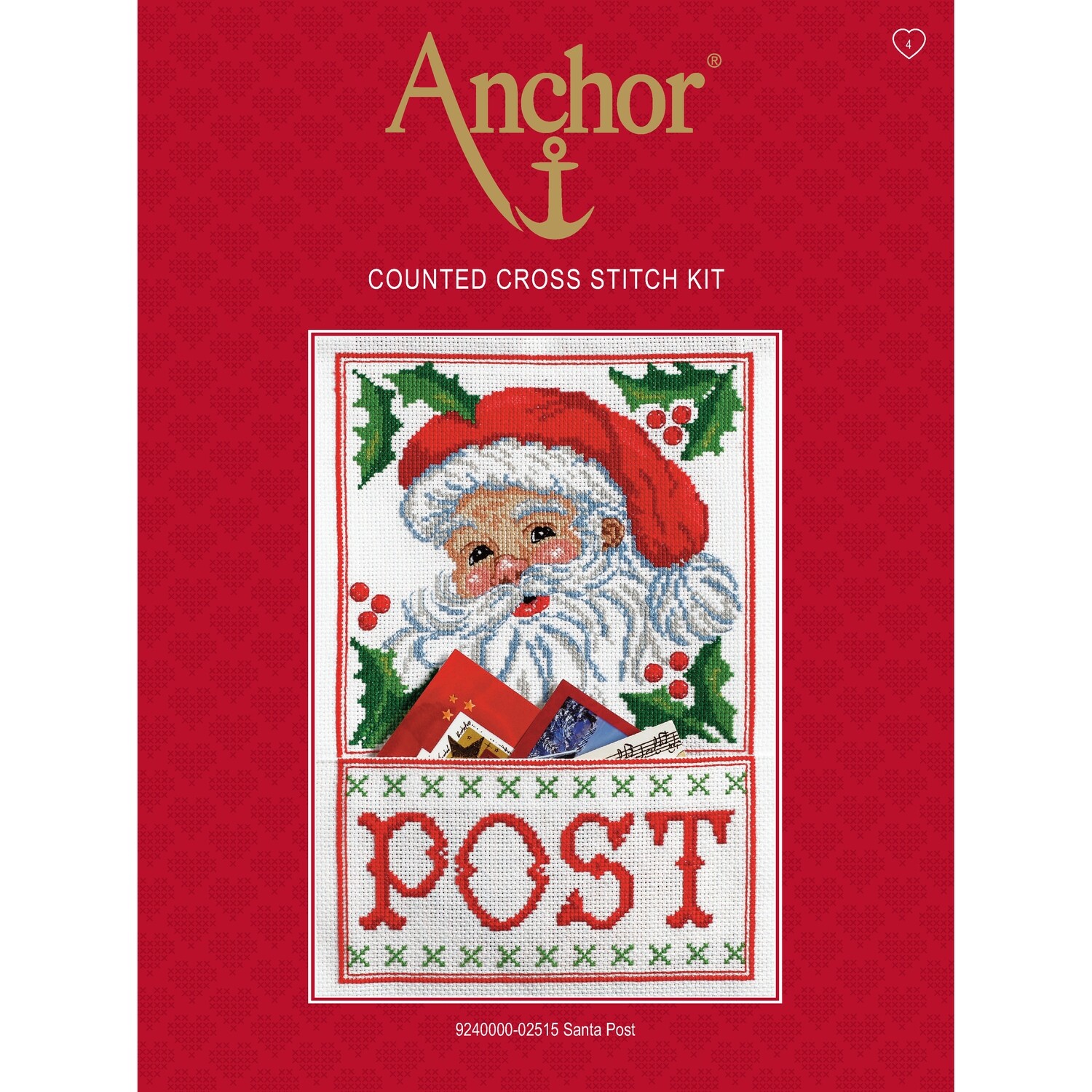 Anchor Essentials Cross Stitch Kit - Santa Post