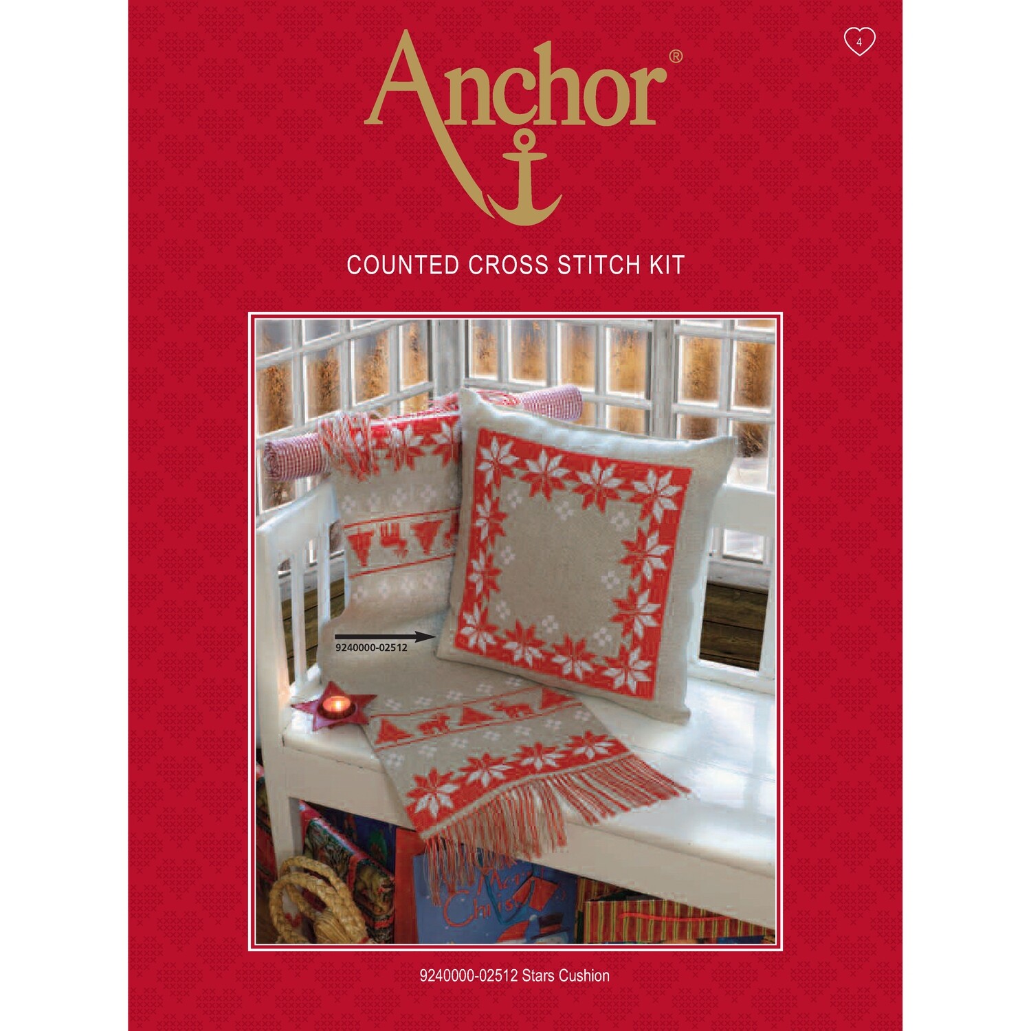Anchor Essentials Cross Stitch Kit - Stars Cushion