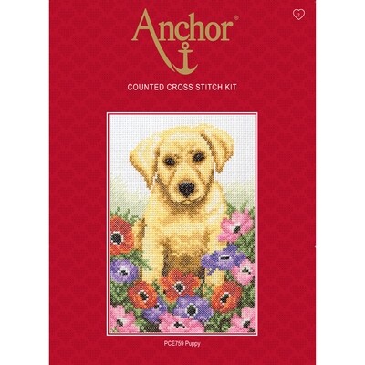 Anchor Essentials Cross Stitch Kit - Puppy