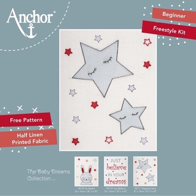 Anchor Starter Freestyle Kit - Sleeping Stars 20x12cm