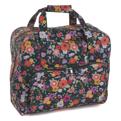 Sewing Machine Bag - Floral Garden Teal