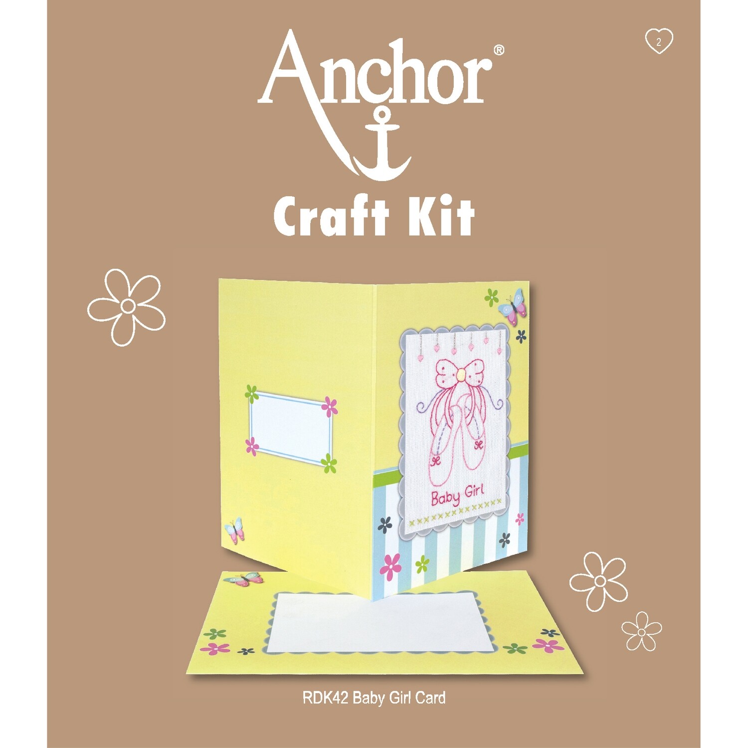 Anchor Craft Kit - Baby Girl Card