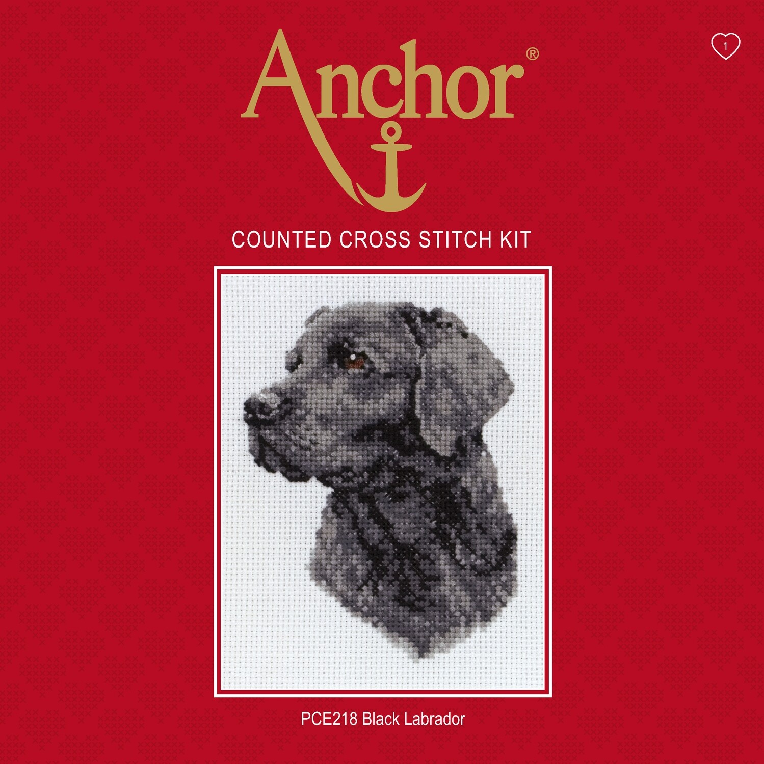 Anchor Essentials Cross Stitch Kit - Black Labrador