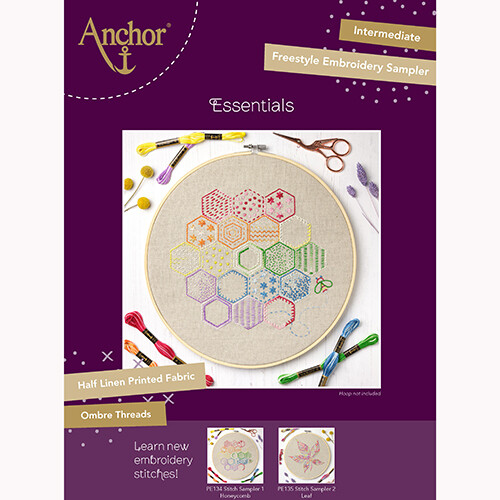 Anchor Essentials Tapestry Kit - Stitch Sampler 1 - Honeycomb