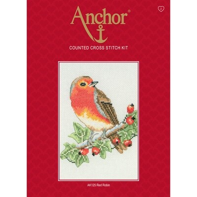 Anchor Starter Cross Stitch Kit - Red Robin