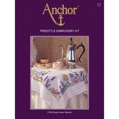 Anchor Essentials Freestyle Kit - Spring Flower Tablecloth