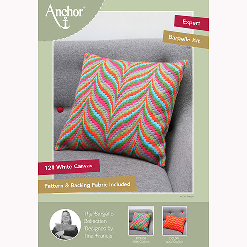 Anchor Essentials Long Stitch Kit - Multi Bargello Cushion
