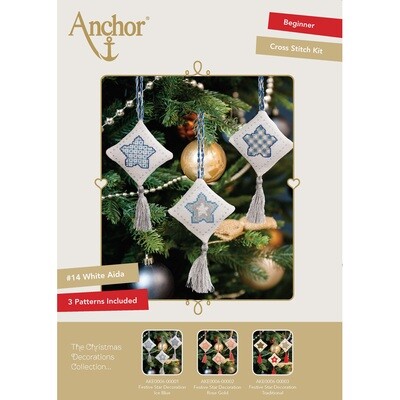The Christmas Decorations Collection - Festive Star Decoration Ice Blue