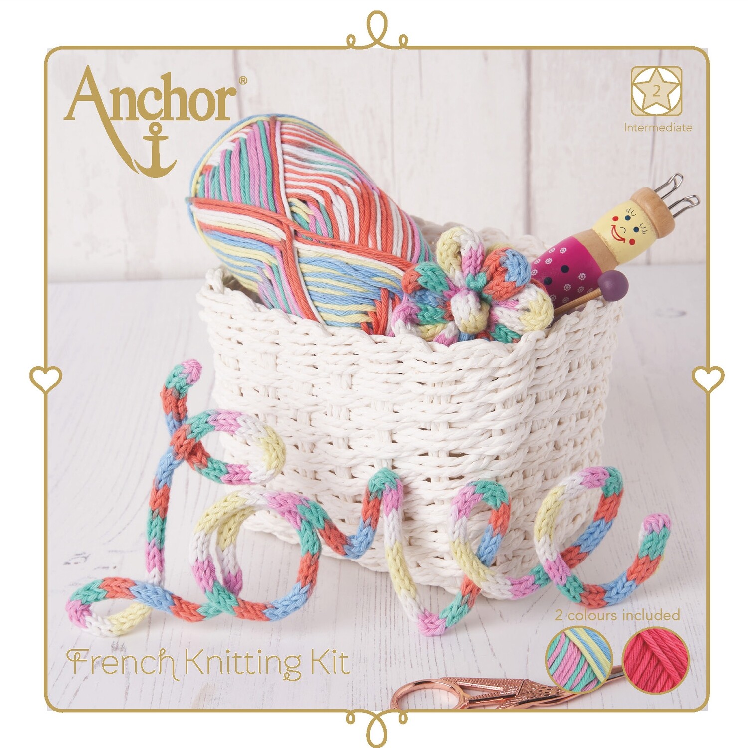 Kit Anchor Craft - Kit de cordón de tricot - Brillante