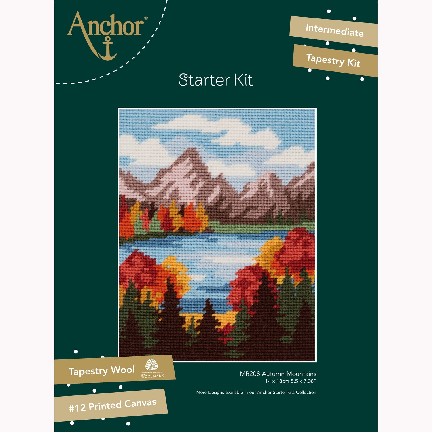Kit de inicio de tapiz Anchor - Montañas de otoño