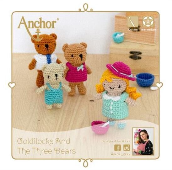 Kit de crochet de anclaje - Goldilocks y 3 osos Amigurumi