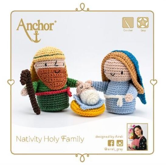 Anchor Crochet Kit - Navidad Natividad Santa Familia Amigurumi