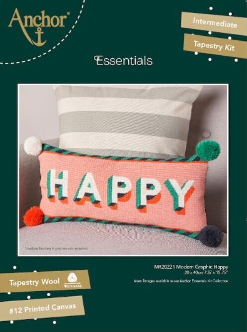 Anchor Essential Kit - Modern Graphic Happy Cushion
