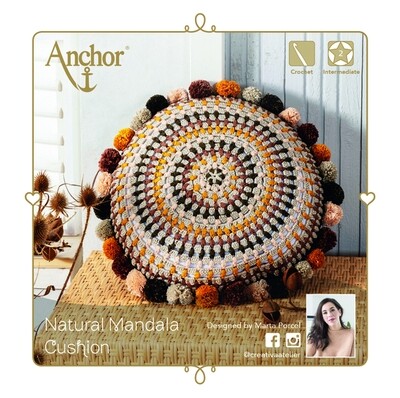 Kit Anchor de Ganchillo - Cojín Mandala Natural