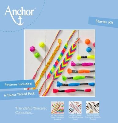 Kit de Manualidades Anchor Starter - Neon Friendship Bracelets