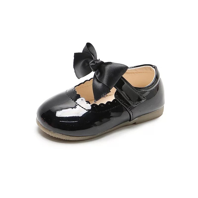 Black Patent Bow Shoe