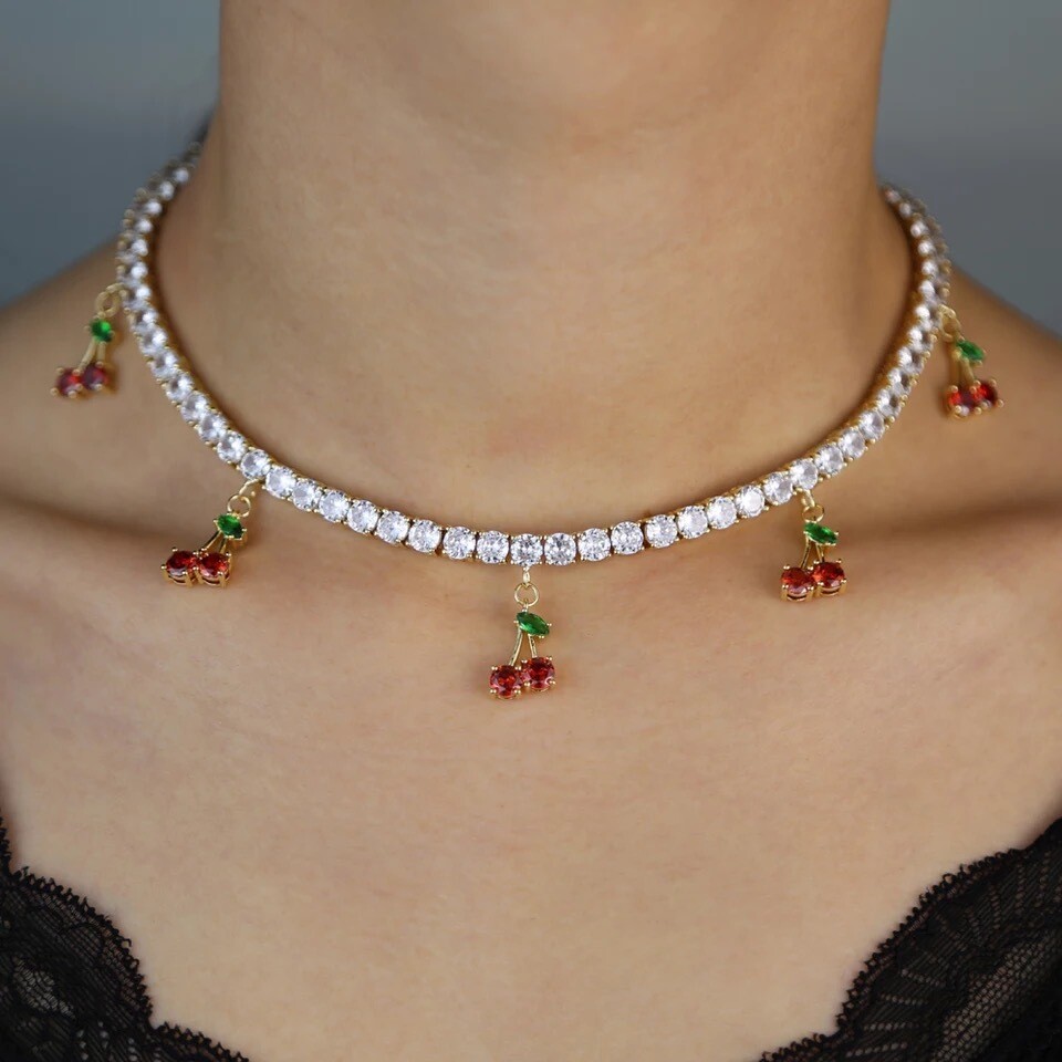 Cherry 🍒 Tennis Necklace
