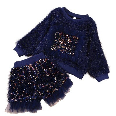 Girls Two-piece inner fleece set 💙