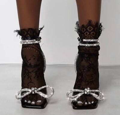 Crystal Bow Tie Heels