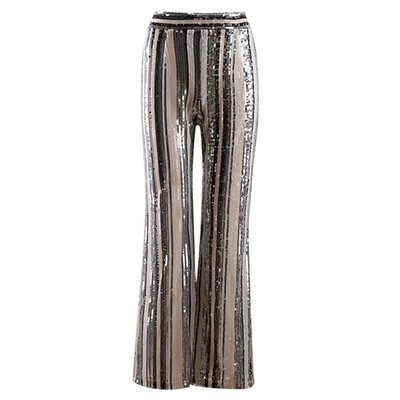 Striped High Waisted Sequin Pants