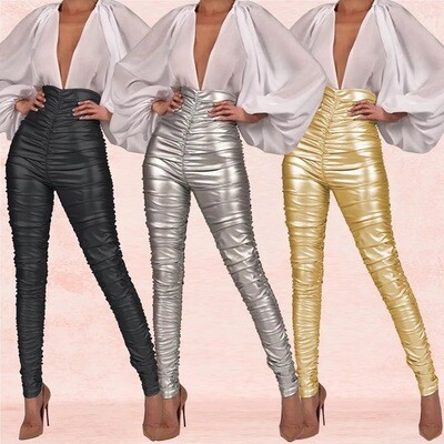 High Waisted Slim Fit Pants