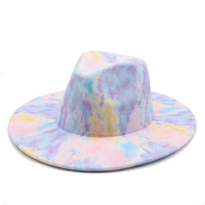 Tie Dye Fedoras Hat