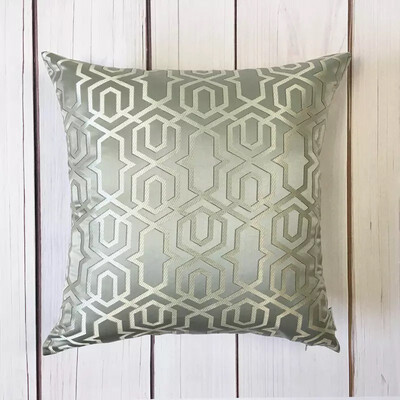 Contemporary Geometric Grey Cushion Cover