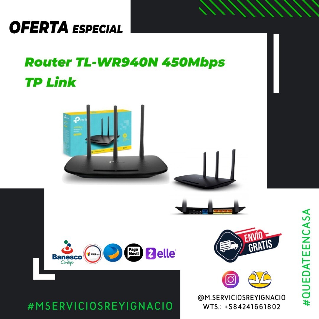 ROUTER TP-LINK TL-WR940N 450Mbps