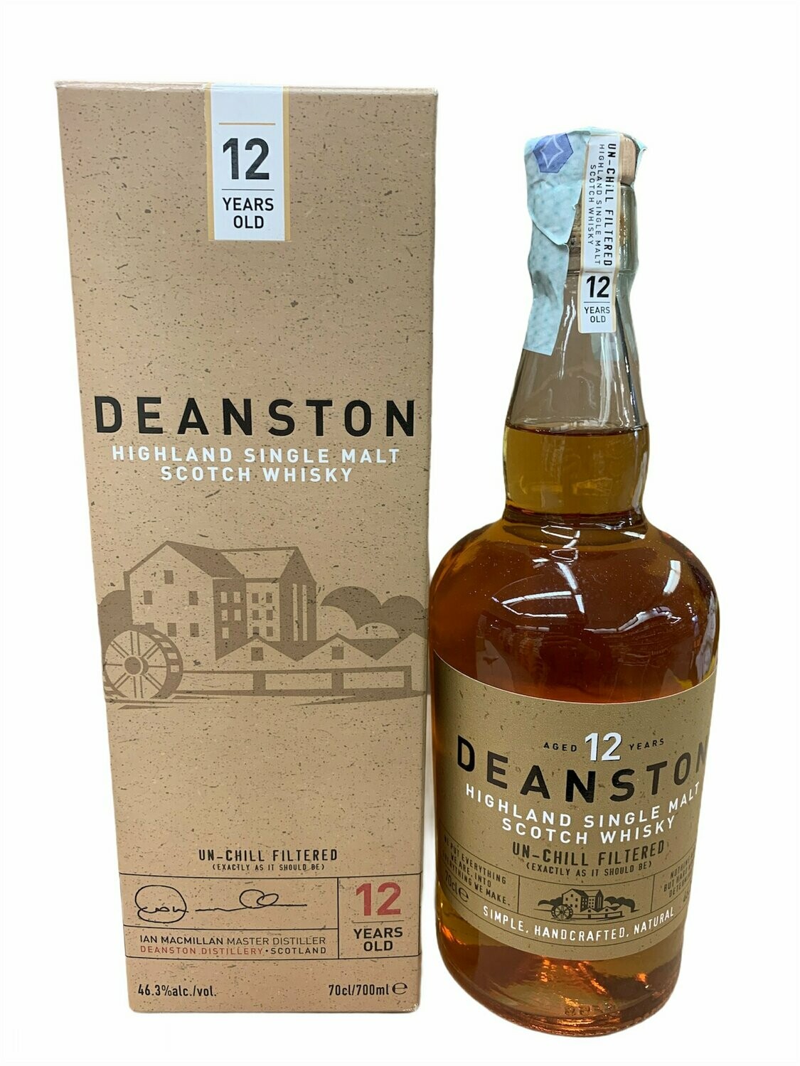 Deanston 12yo Scotch Whisky Un-Chill Filtered 70cl 46,3%