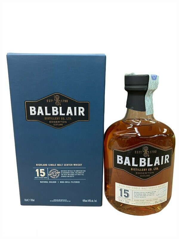 Balblair 15yo Scotch Whisky 70cl 46% Balblair 15yo Scotch Whisky 70cl 46%