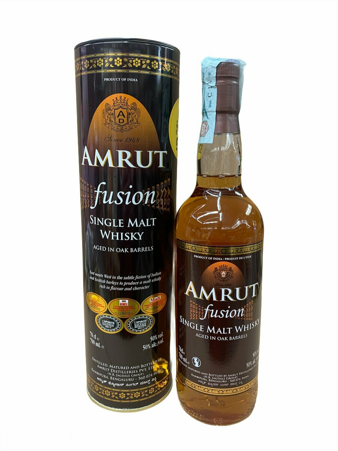 Amrut Fusion Indian Whisky 70cl 50%