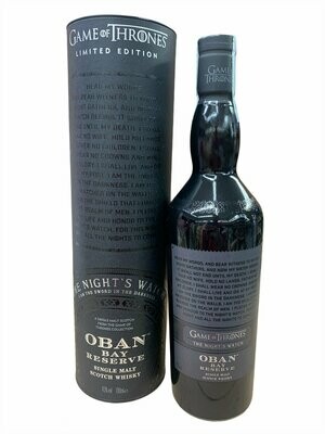 Oban Bay Reserve Scotch Whisky -Game Of Thrones- "The Night's Watch" 70cl 43%