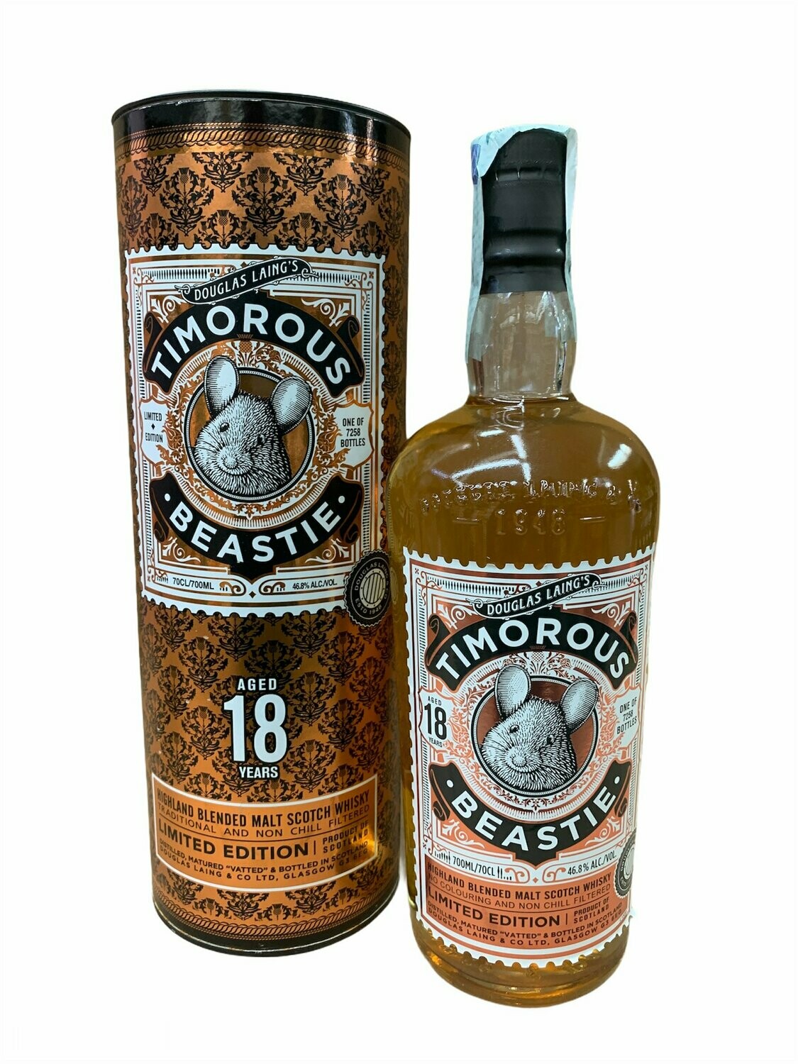 Timorous Beastie 18yo Limited Edition Scotch Whisky 70cl 46,8% "Douglas Laing's"